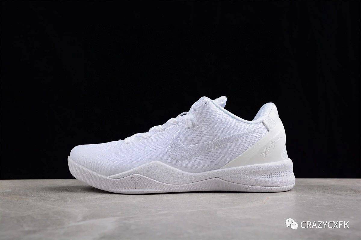 耐克nike kobe 8 protro triple white 科比八代纯白篮球鞋_logo_白色
