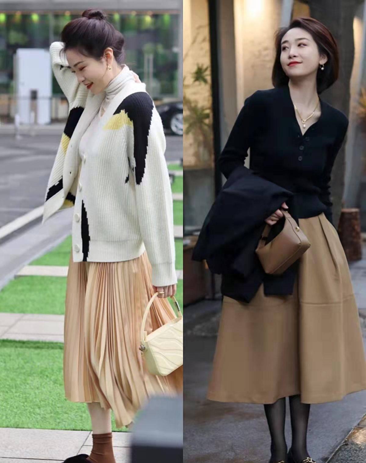 奶奶衫 裙子才是这个春天的正确打开方式,优雅显瘦又知性_颜色_款式