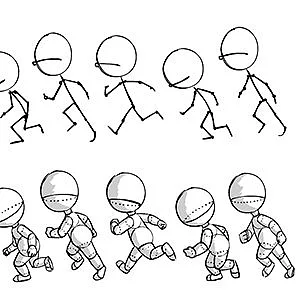 繪製不同方向的線條,設計角色的動作序列等,可以幫助原畫新人鍛鍊動態