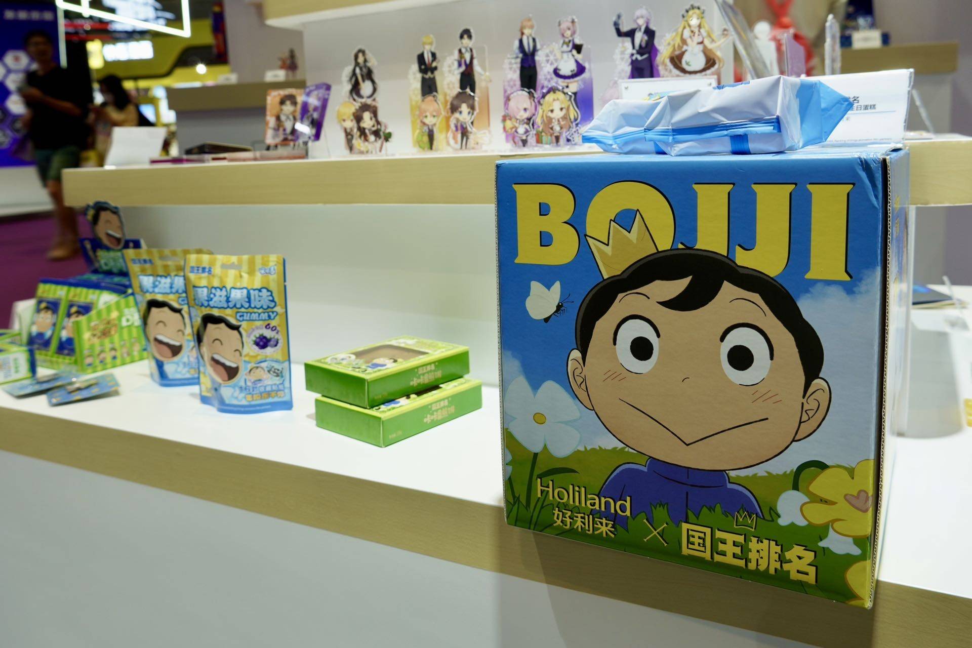 波吉人偶在aniplex展台前在同一展区,scp也展出了原创ip猫狗宠物街