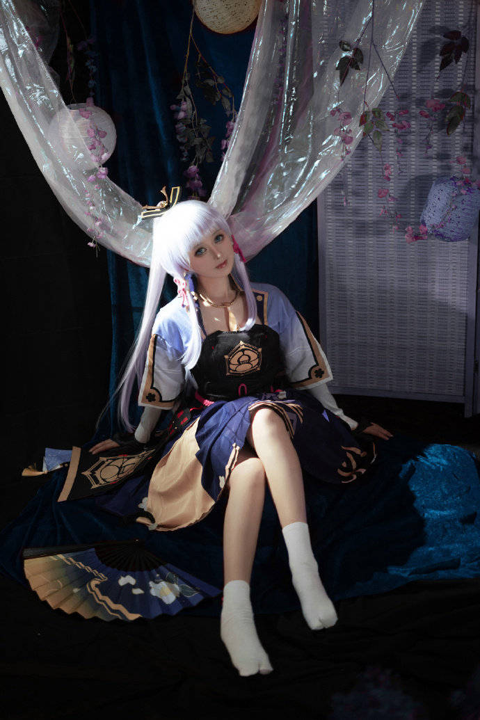 cos:原神神里绫华cosplay正片9p-空蝉utsusemi_伊喵_白嫖_部落