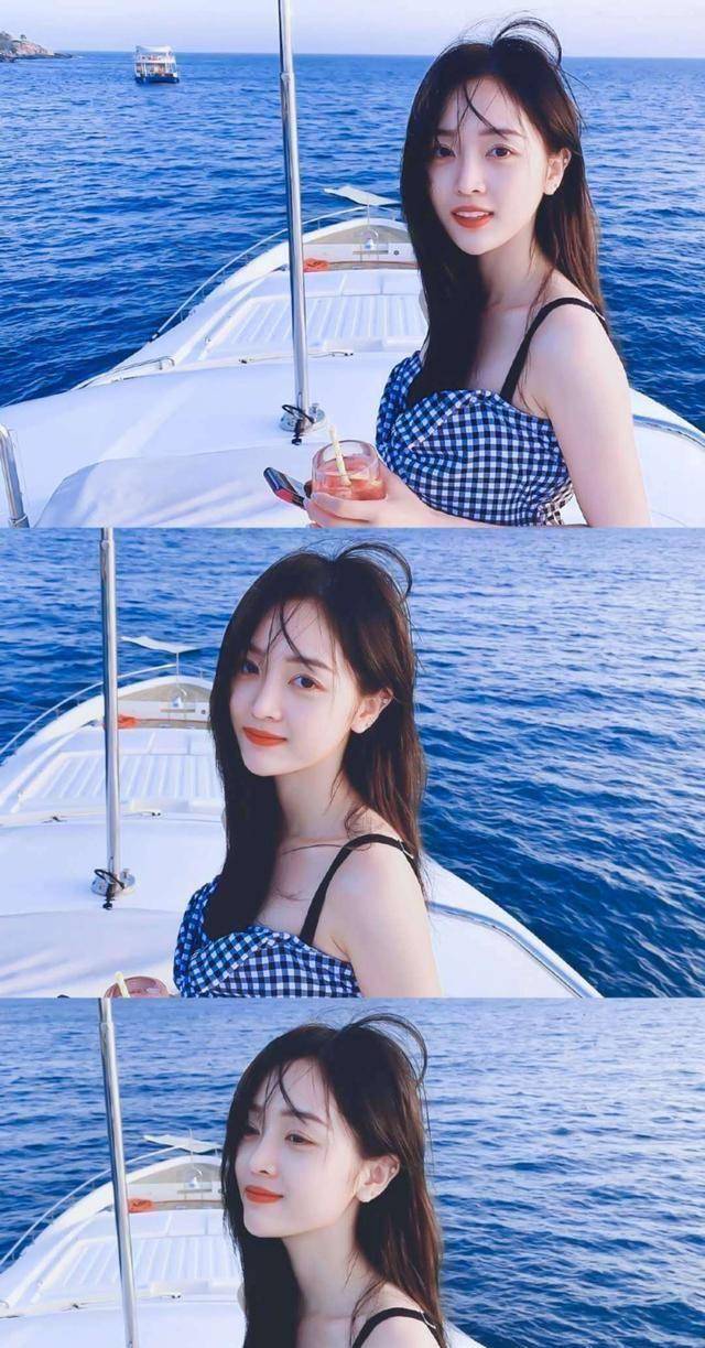 吴宣仪与杨超越身着泳衣合影,两位甜美女孩中谁的海滩照片最美?