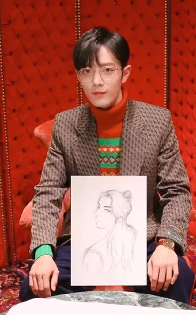 肖战被要求现场画自画像,看到成品图那一刻,网友瞬间笑喷了_人气_时间