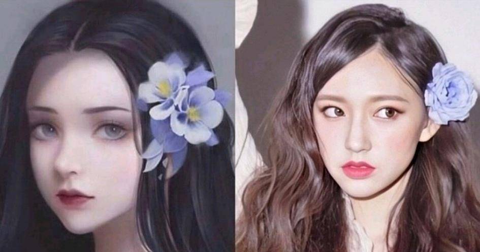 娱乐圈的建模脸明星:杨超越可爱,张予曦精致,严宽神还原_五官_鼻子_cg