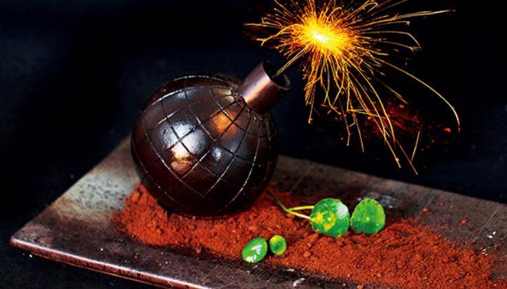 巧克力地雷装饰风靡一时 讲解一下它的制作方法_圆形_冷藏_溶液