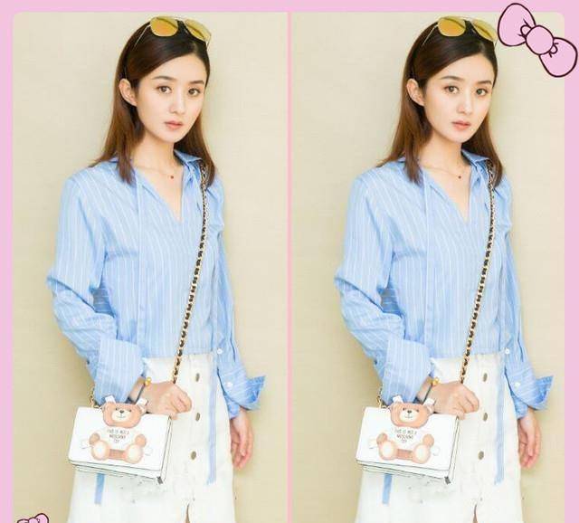 赵丽颖和韩国女星李英爱撞衫,网友:高级脸和天然脸一目了然!