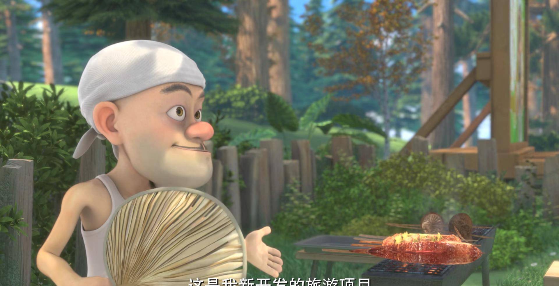《熊出没》里,光头强在森林卖烧烤,污染环境光头强除了不执行垃圾分类