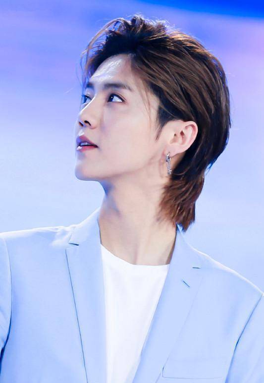 新造型的鹿晗不止一点帅,送粉丝们回家被赞暖到心坎_西装_淡蓝色_问题