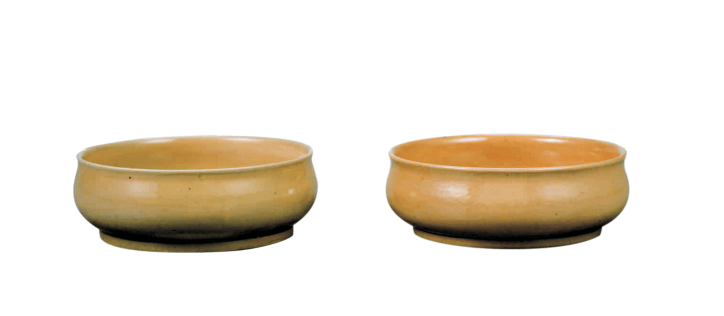 淡黄釉直口洗_笔洗_造型_瓷器