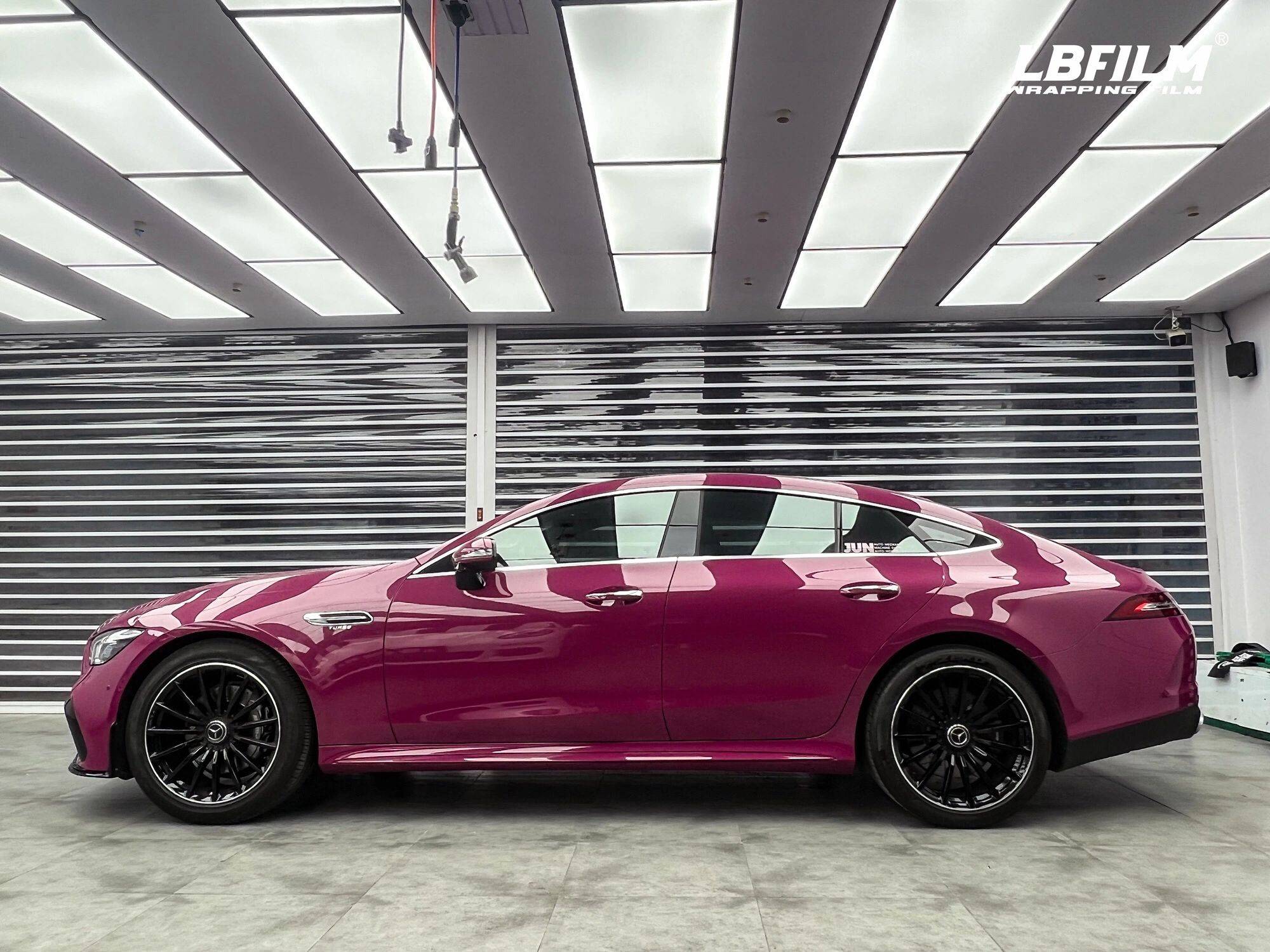 奔驰gt50-lb改色膜品牌星光宝石红,一眼就爱上的星光宝石红_颜色_车型