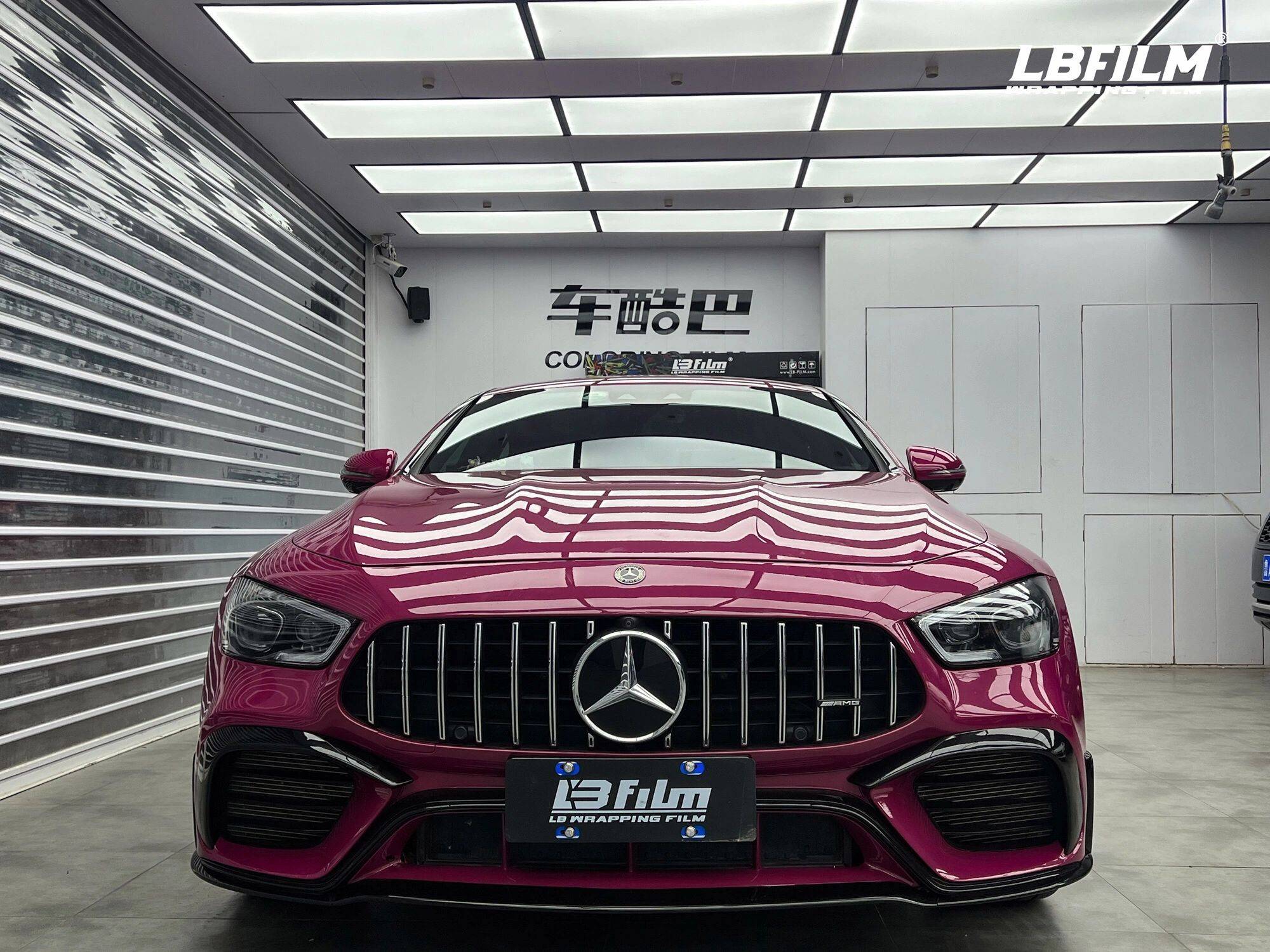 奔驰gt50-lb改色膜品牌星光宝石红,一眼就爱上的星光宝石红_颜色_车型