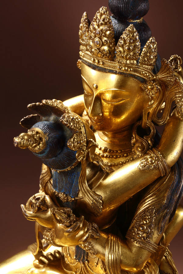 铜鎏金双身金刚持2012.