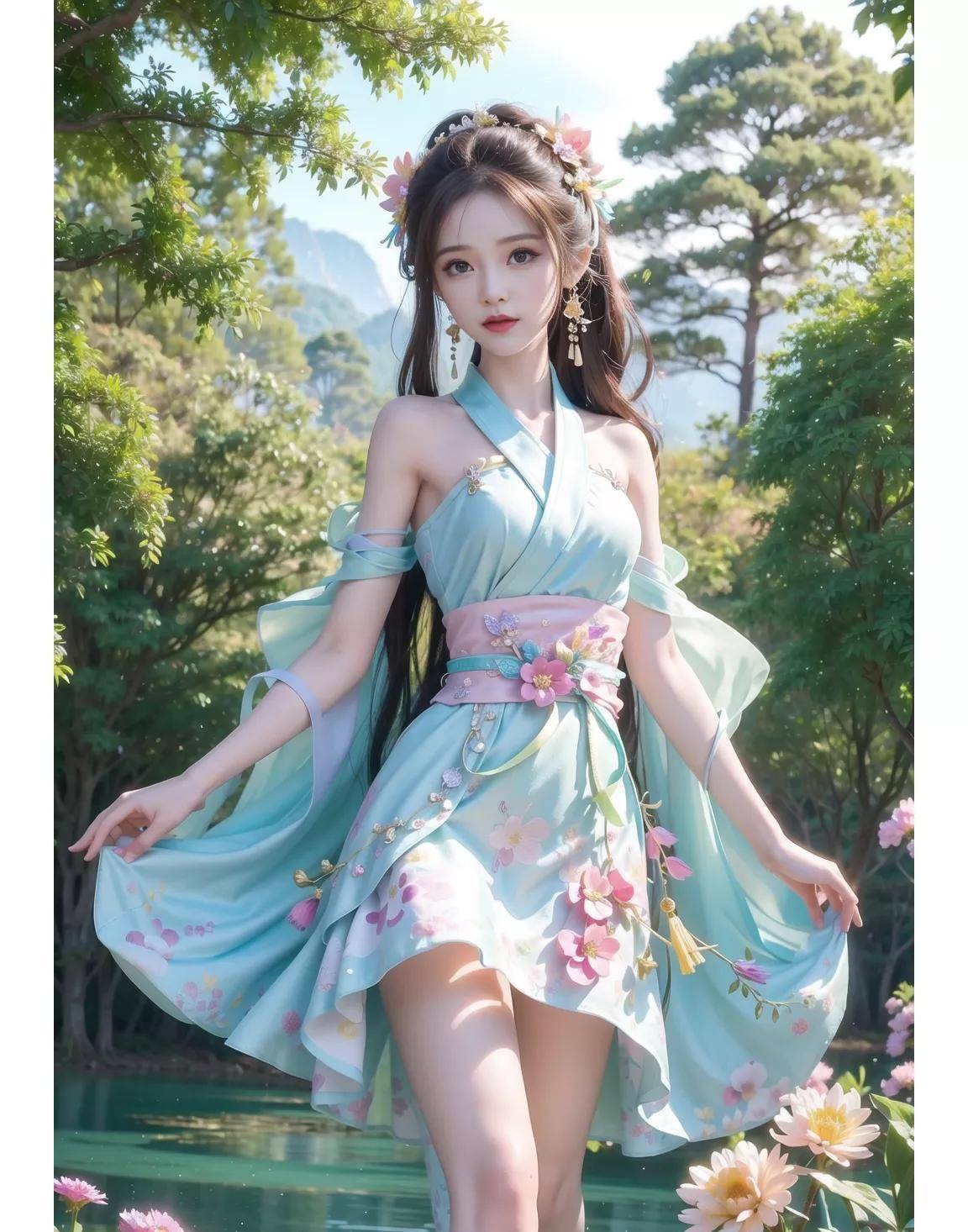 比如你可以选择唐装汉服等古代元素作为你服饰的基础然后根据