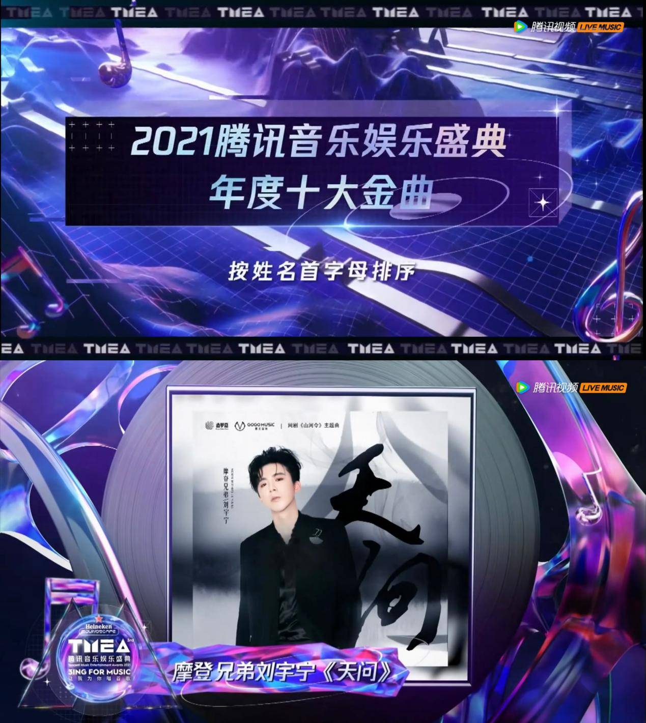 其2021年特邀摩登兄弟刘宇宁为网剧《山河令》演唱的主题曲《天问》曾