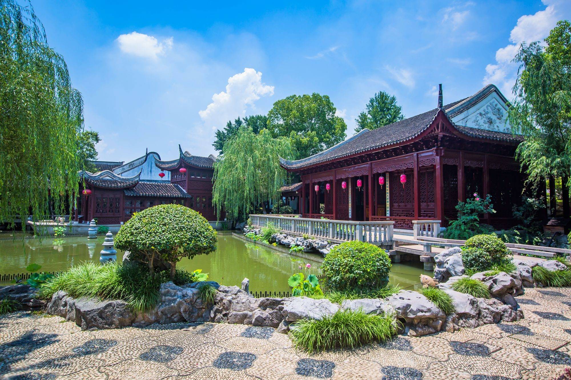 上海南翔古镇有一座檀园,环境优美,是隐藏在闹市中的小众园林_建筑