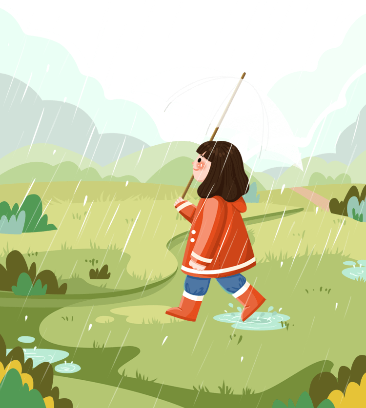 【会跳舞的小铅笔——美丽的景物】张诗杭《雨》(1)_夏雨_春雨_秋雨