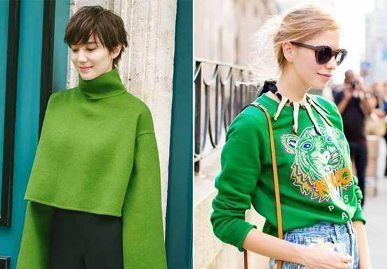 学时尚达人穿绿色单品也可以很时尚_设计_造型_黑色