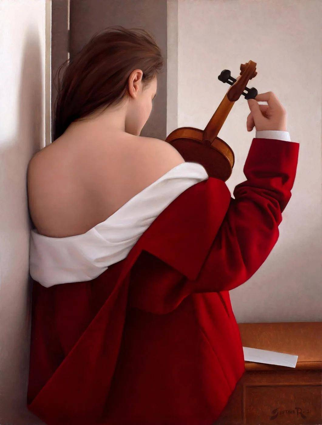 女人体艺术就是受欢迎,古斯塔沃·拉莫斯画的油画美女,肉嘟嘟超可爱!