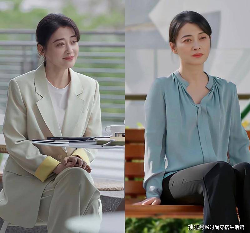 原创            看了梅婷的打扮，我悟了：裙不配运动鞋、色不过三，才更高级富态-梅婷穿搭