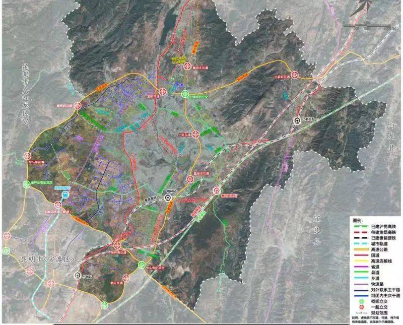 渝昆高铁嵩明段线路图图片