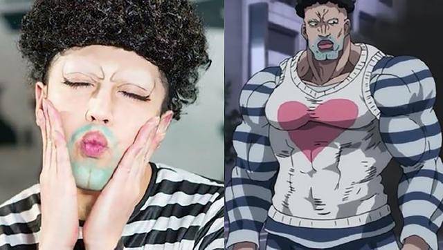 《一拳超人》硬核cos,爆山大爷本色出演,龙卷吹雪秒破次元壁_coser