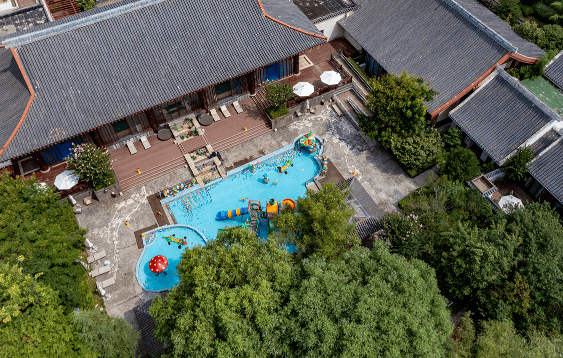 西安临潼悦椿温泉酒店四大主题,嗨翻天!_情侣_建筑_部分
