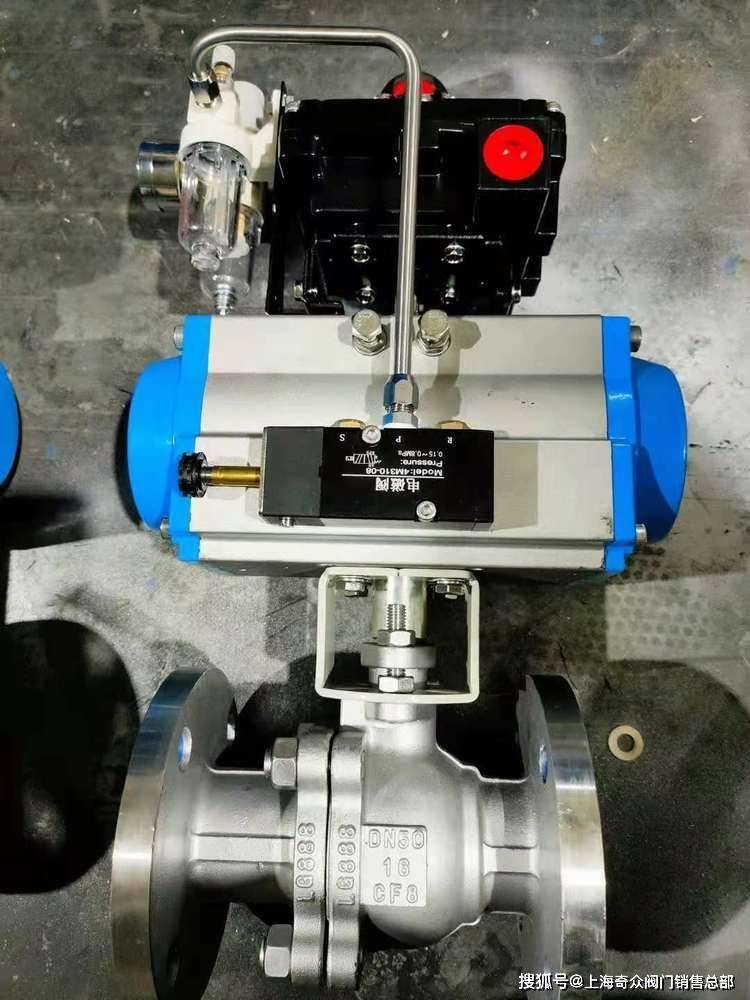奇众阀门q641f-16c气动球阀 q641f-25c气动法兰球阀_密封_开关_操作