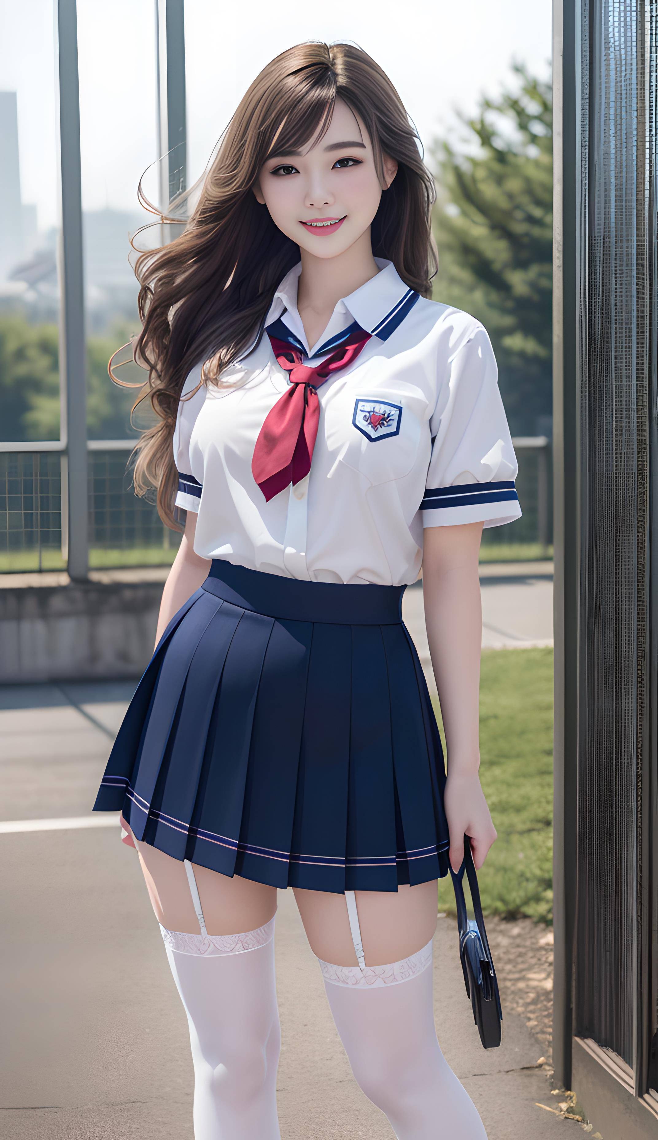 魔法咒语女孩1,(我们娃娃:1.3),(全身:1.5),(jk制服白丝袜:1.