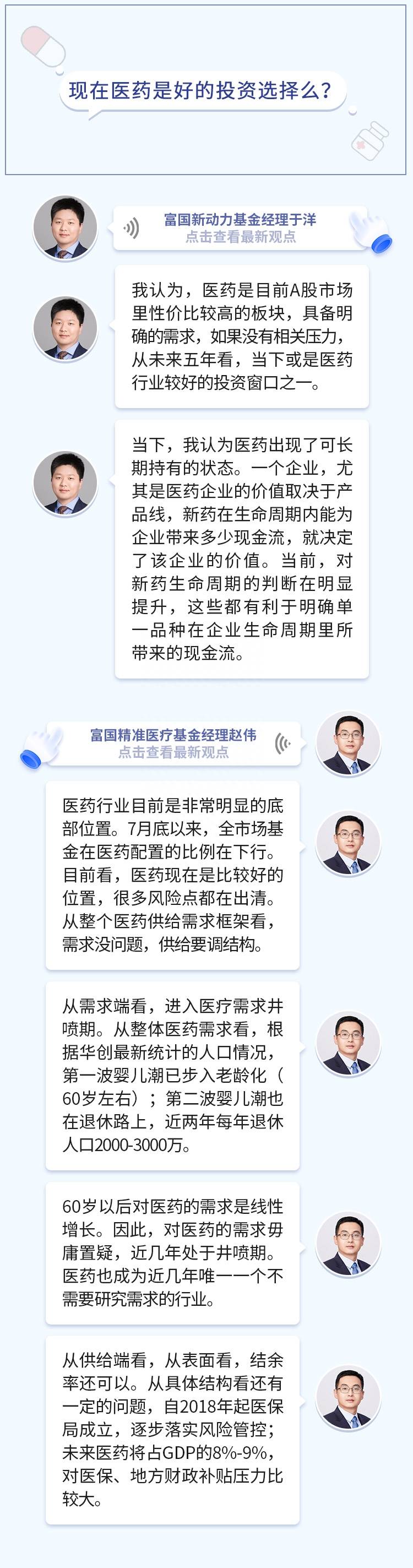 于洋,赵伟一手观点,直球对答:超跌,低估的医药行业是好选择吗