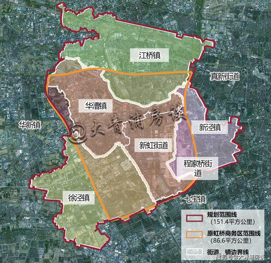 虹桥商务区规划范围示意图2022年12月,《上海虹桥国际中央商务区国土