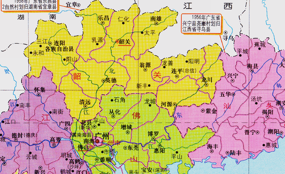 广东韶关地图位置图片