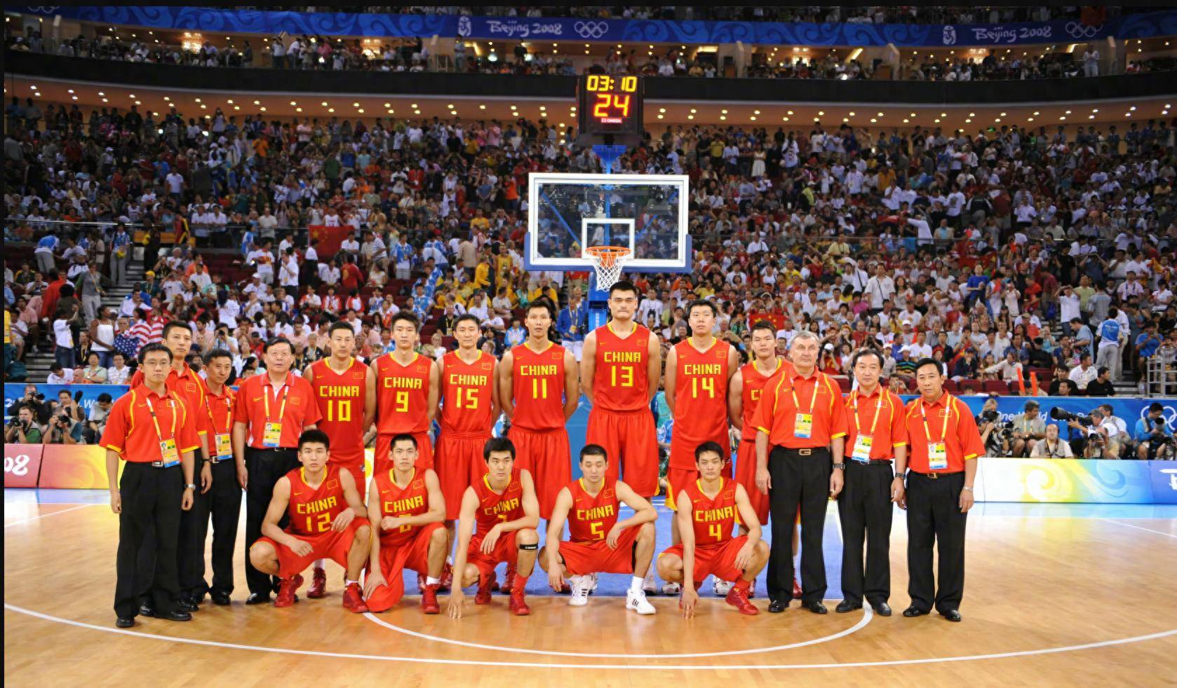 08年中国男篮合照图片