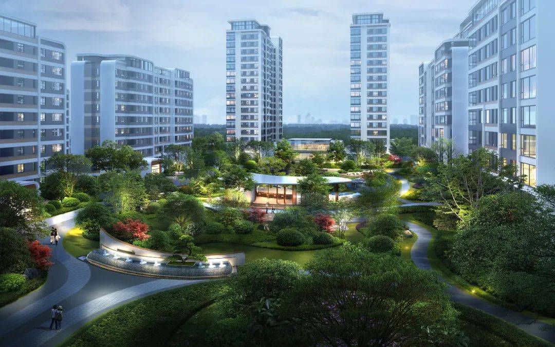少建数栋,围合出近24个标准篮球场大小的万平央庭花园,真正把公园搬进