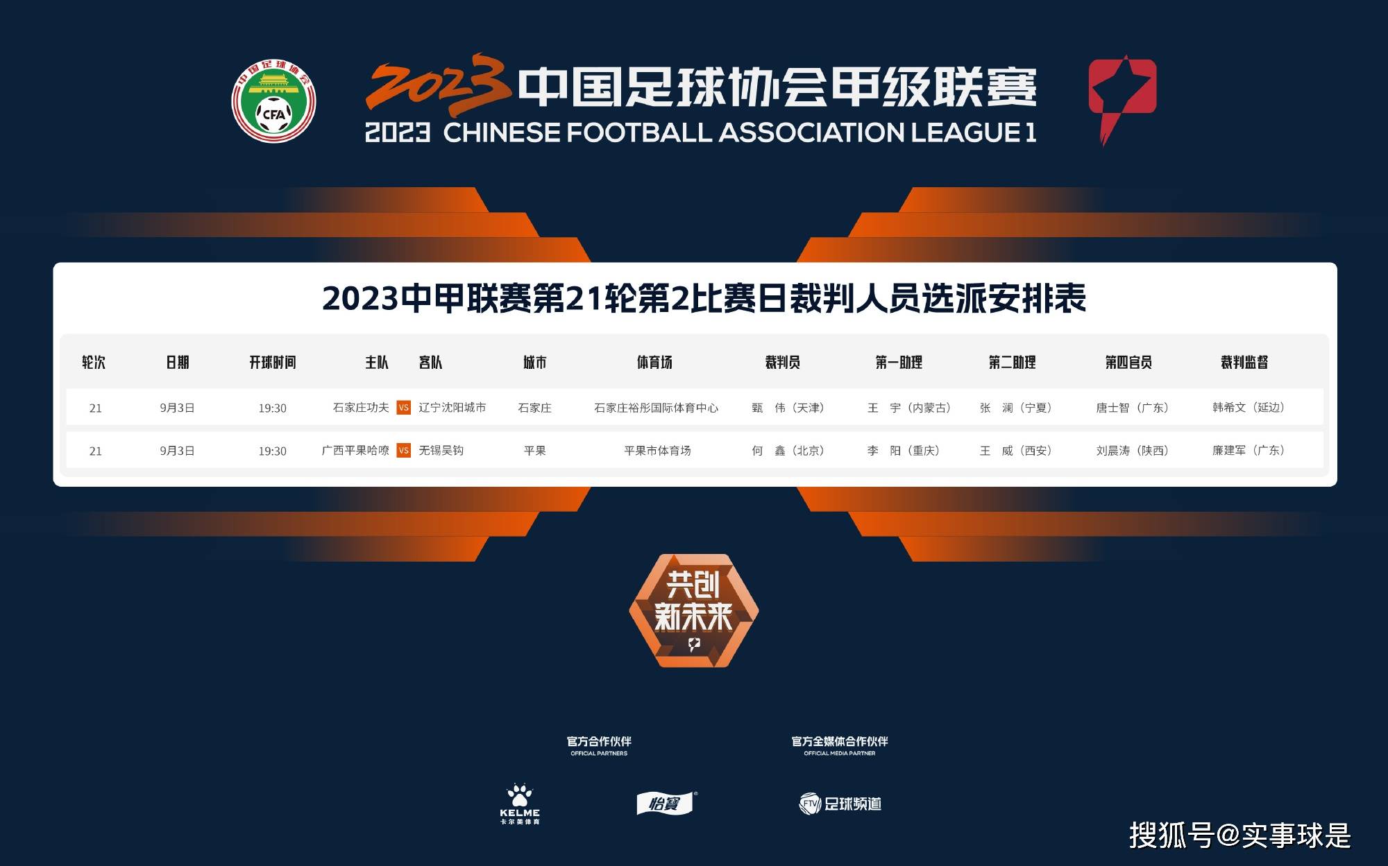 沖超保級戰，中超裁判執法！甄偉主哨石家莊對沈陽，阿里漢首秀