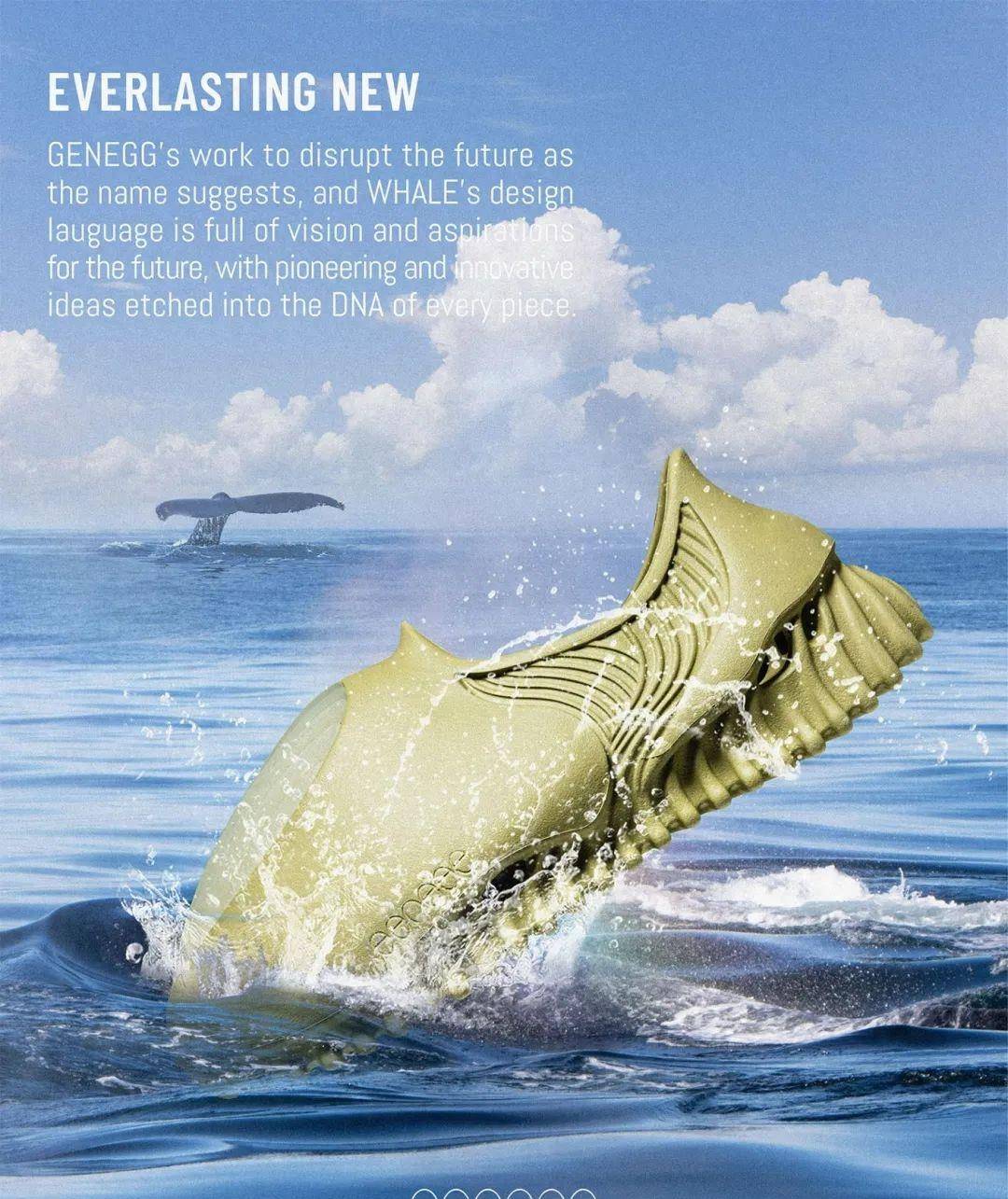 近日,著名品牌genegg打造了绿绿配色的"鲸鱼鞋".