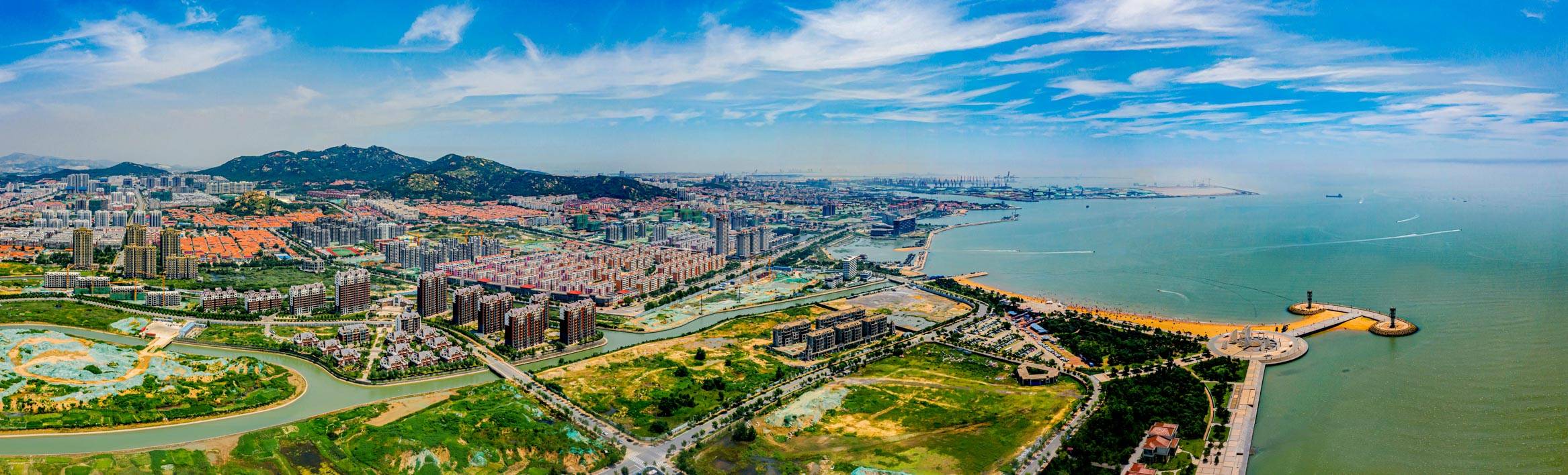 胶东旅游:日照多岛海景区_岚山区_海上_海州湾