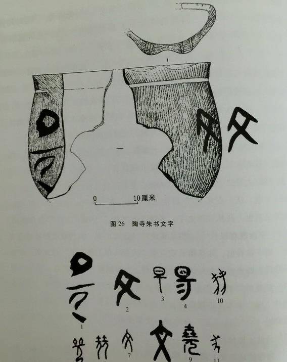 陶寺出土的文字朱书陶壶陶寺到目前一共发现了4个文字,其中2个字写于