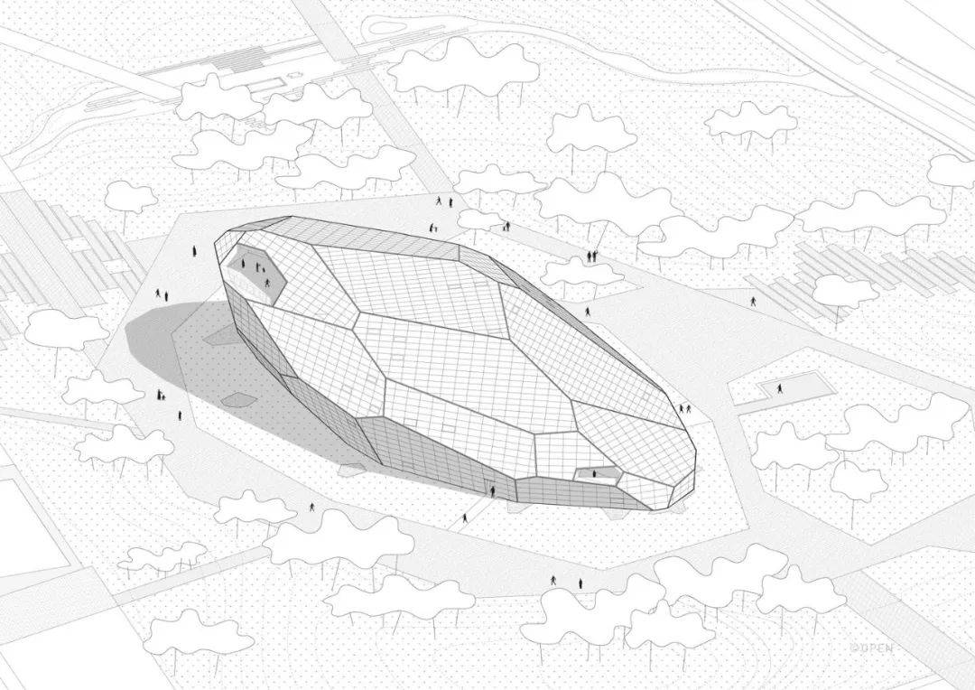 open发布烟台海边新地标设计方案:宇宙晶体与海广场