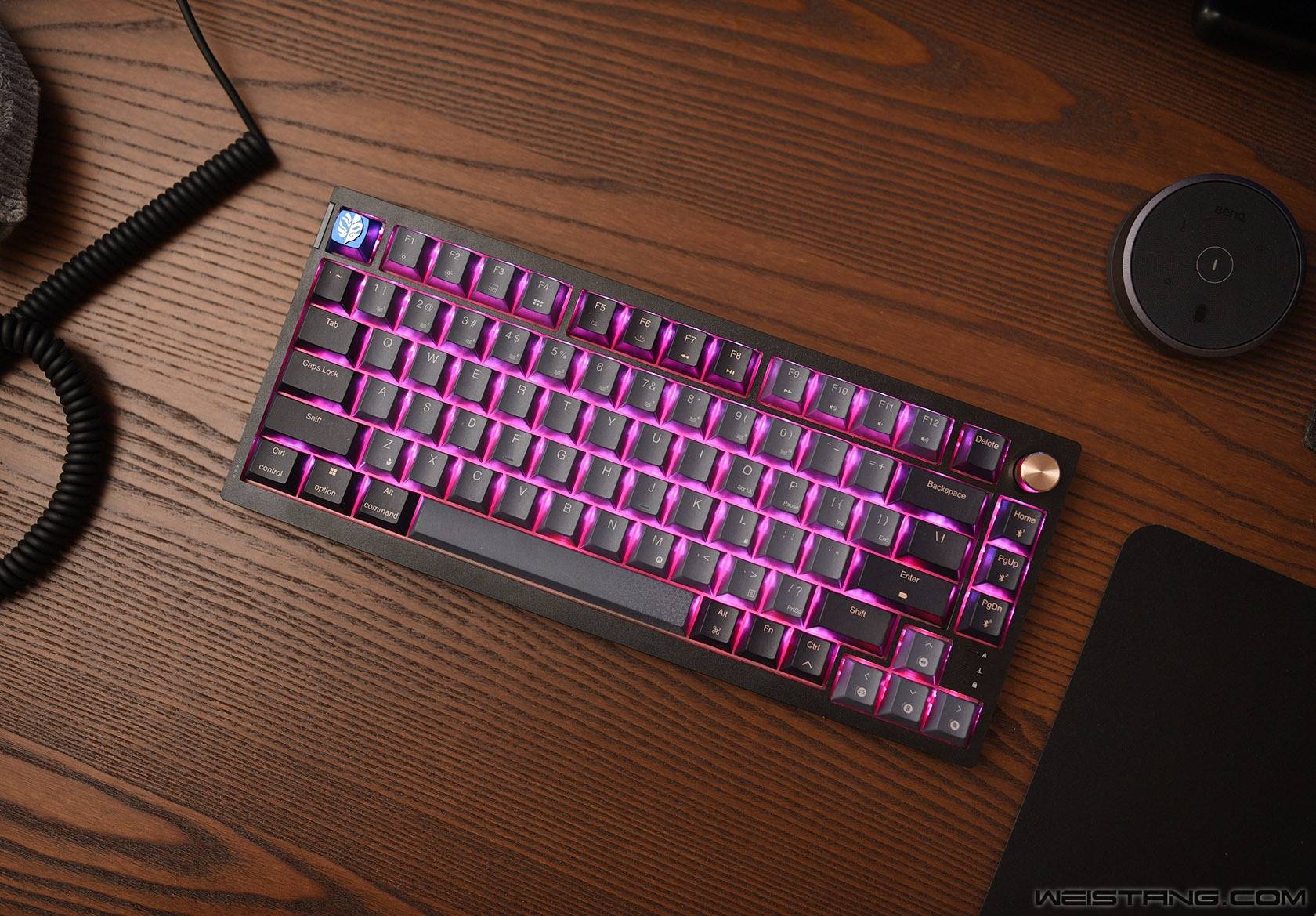 美商海盗船k65 plus 75%三模无线游戏键盘评测_特写_设计_蓝牙