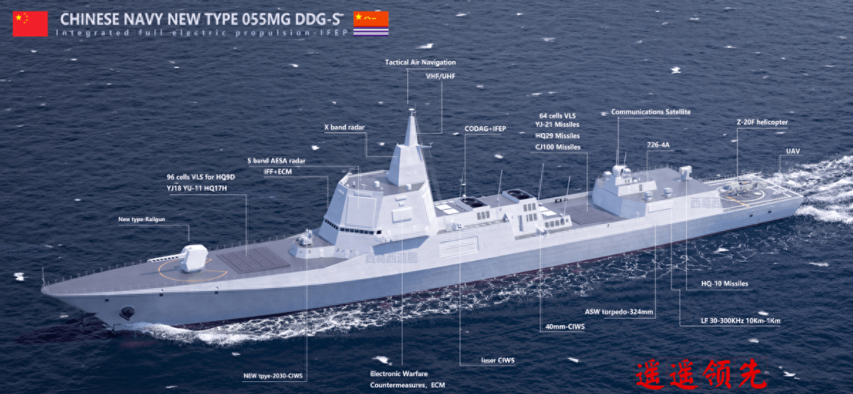 【055 mg反导舰航行状态想象图 图:西葛西造舰】当然,美军有一点可以
