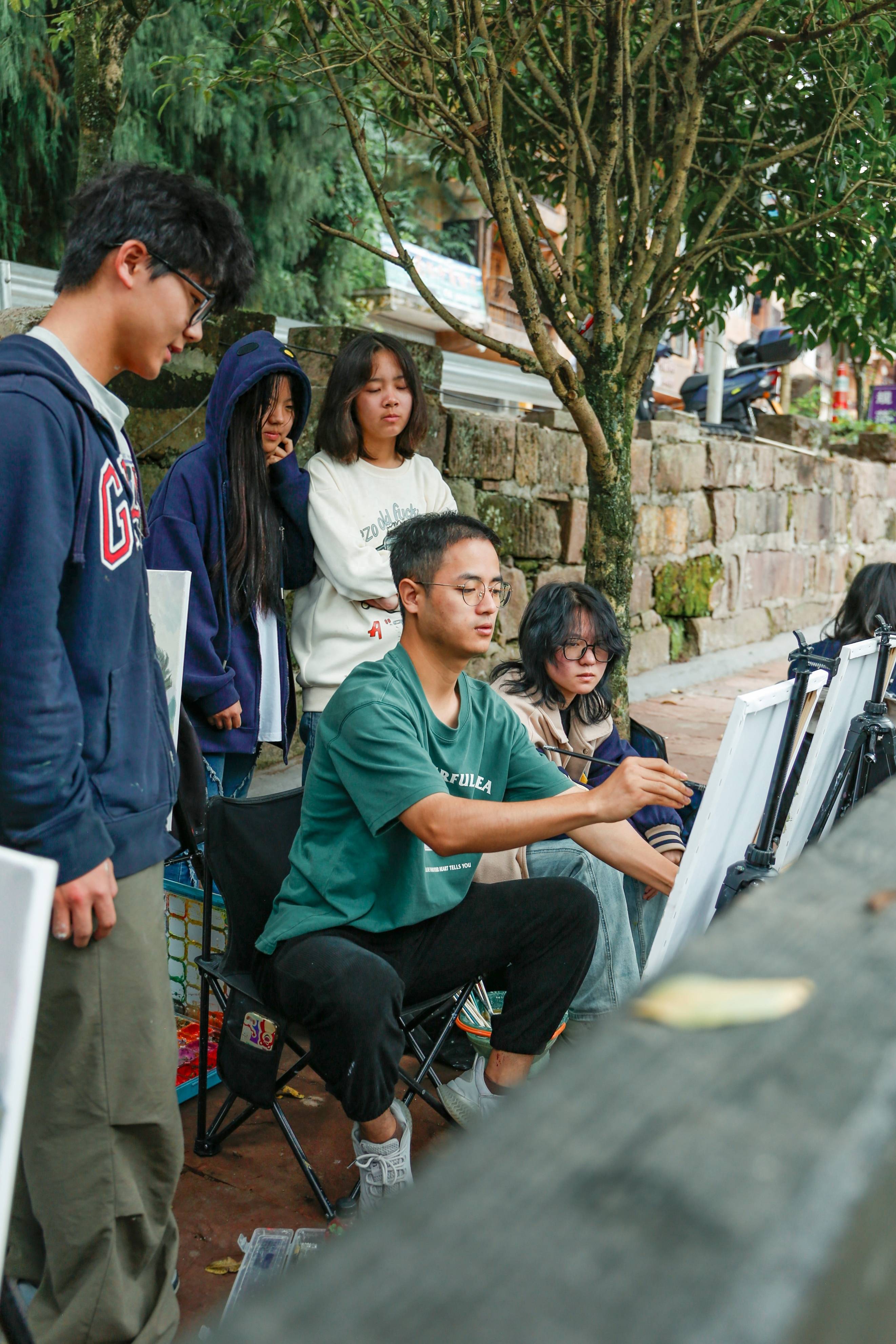 成都首创画室写生纪实_古镇_风景_色彩