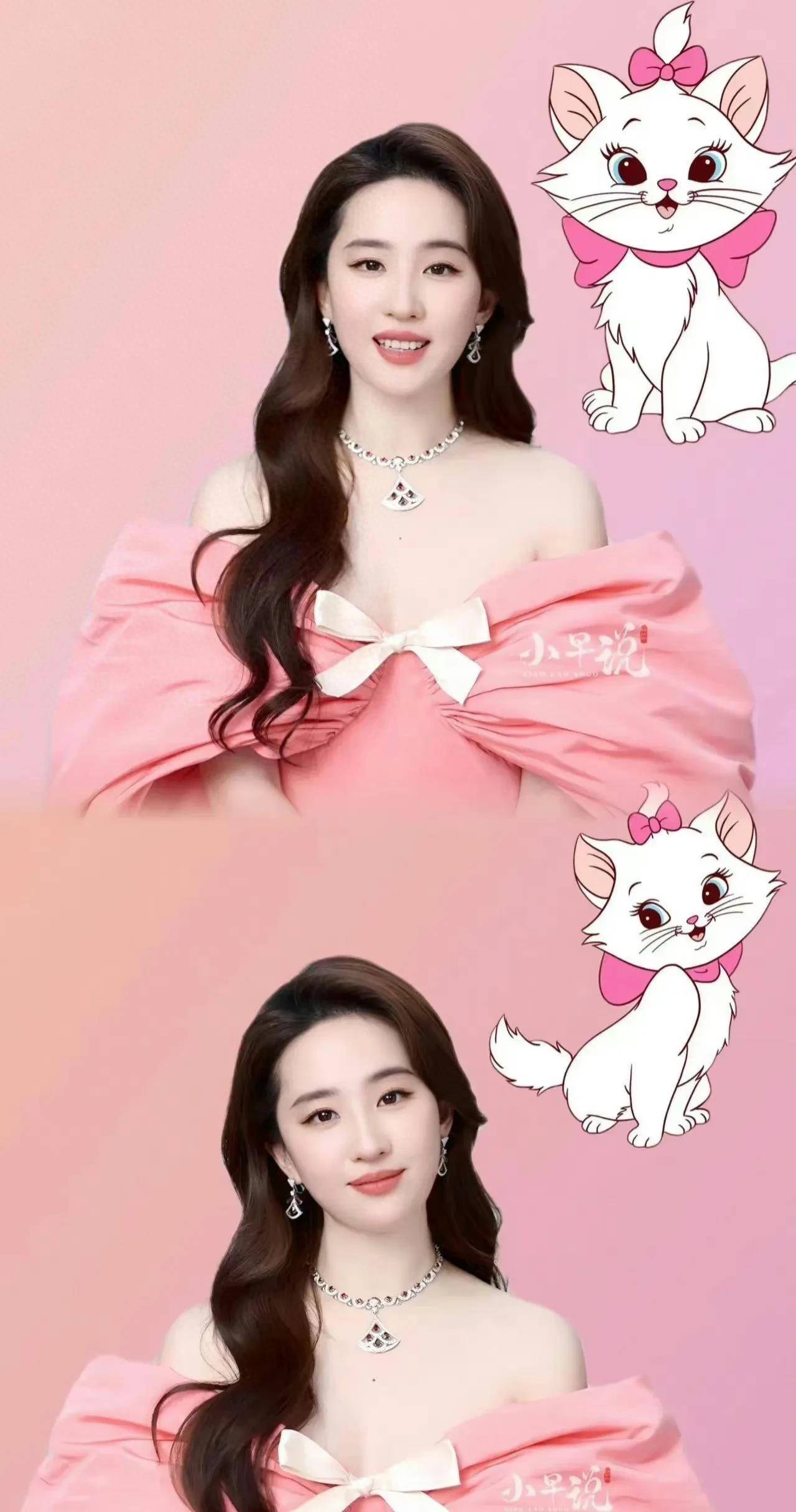 神仙姐姐和刘亦菲穿荔枝玫瑰裙!女神的甜蜜照片震惊了所有人!