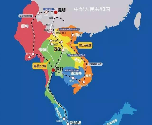 泛亚铁路规划不过我认为中国完全没必要主动参与克拉运河的建设.