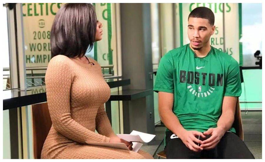 nba球星塔图姆现状,与英国女歌手演绎姐弟恋,女友身材太绝了_凯尔特人