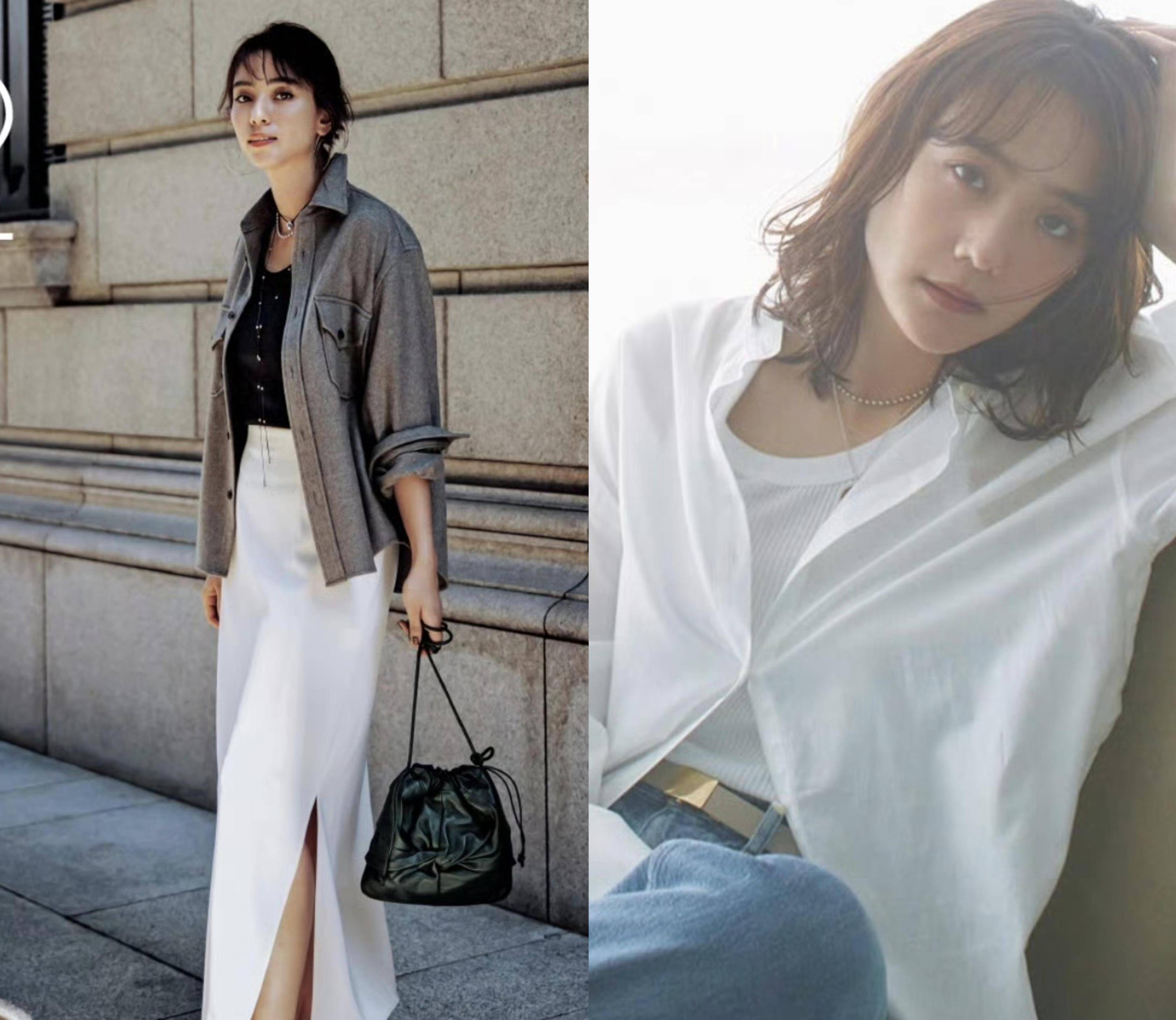 女人到了40岁会穿衣很重要,真该多看看这些日系穿搭,简约大方_衬衫