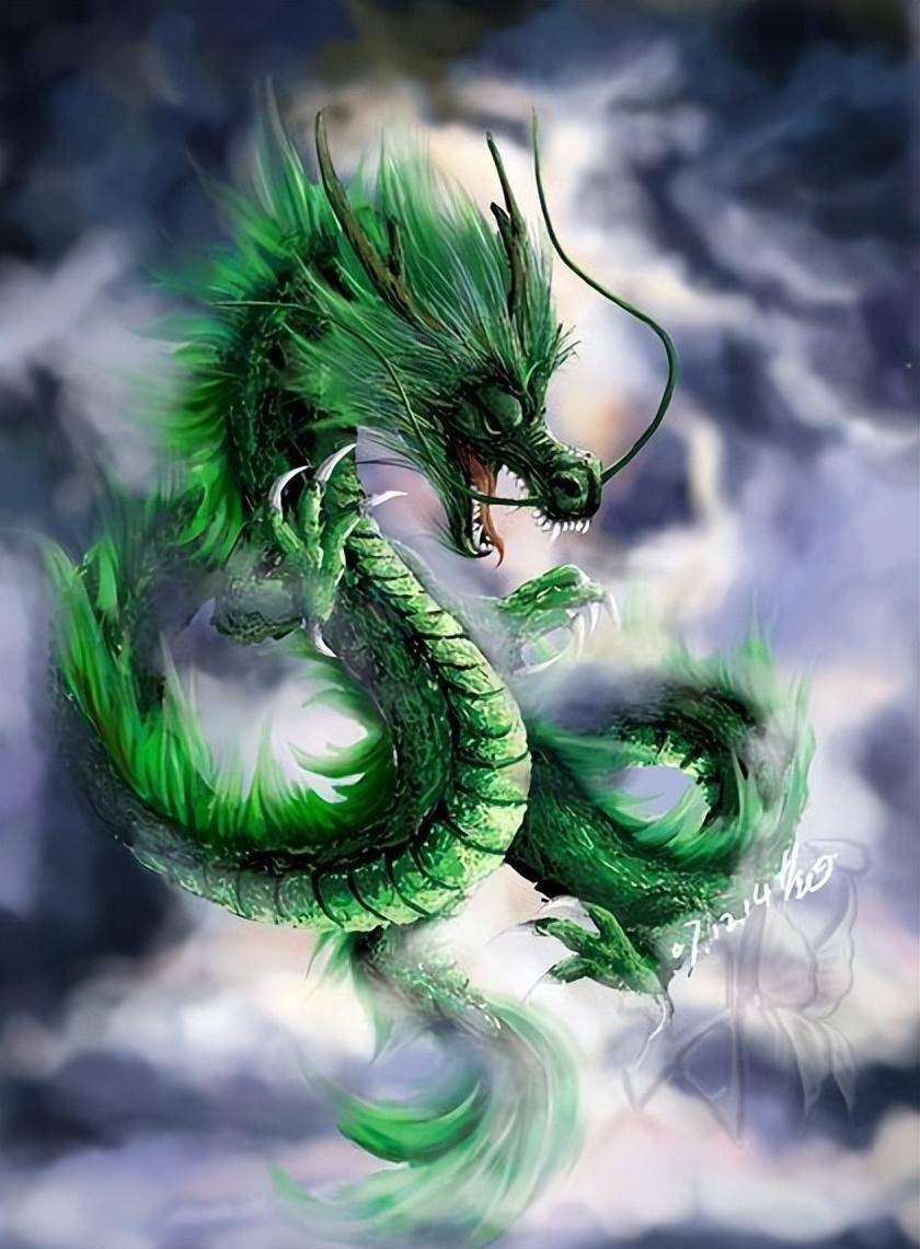 条是赤龙一条是青龙,都全身甲麟,长几十米,还会发出火焰,也能腾云驾雾