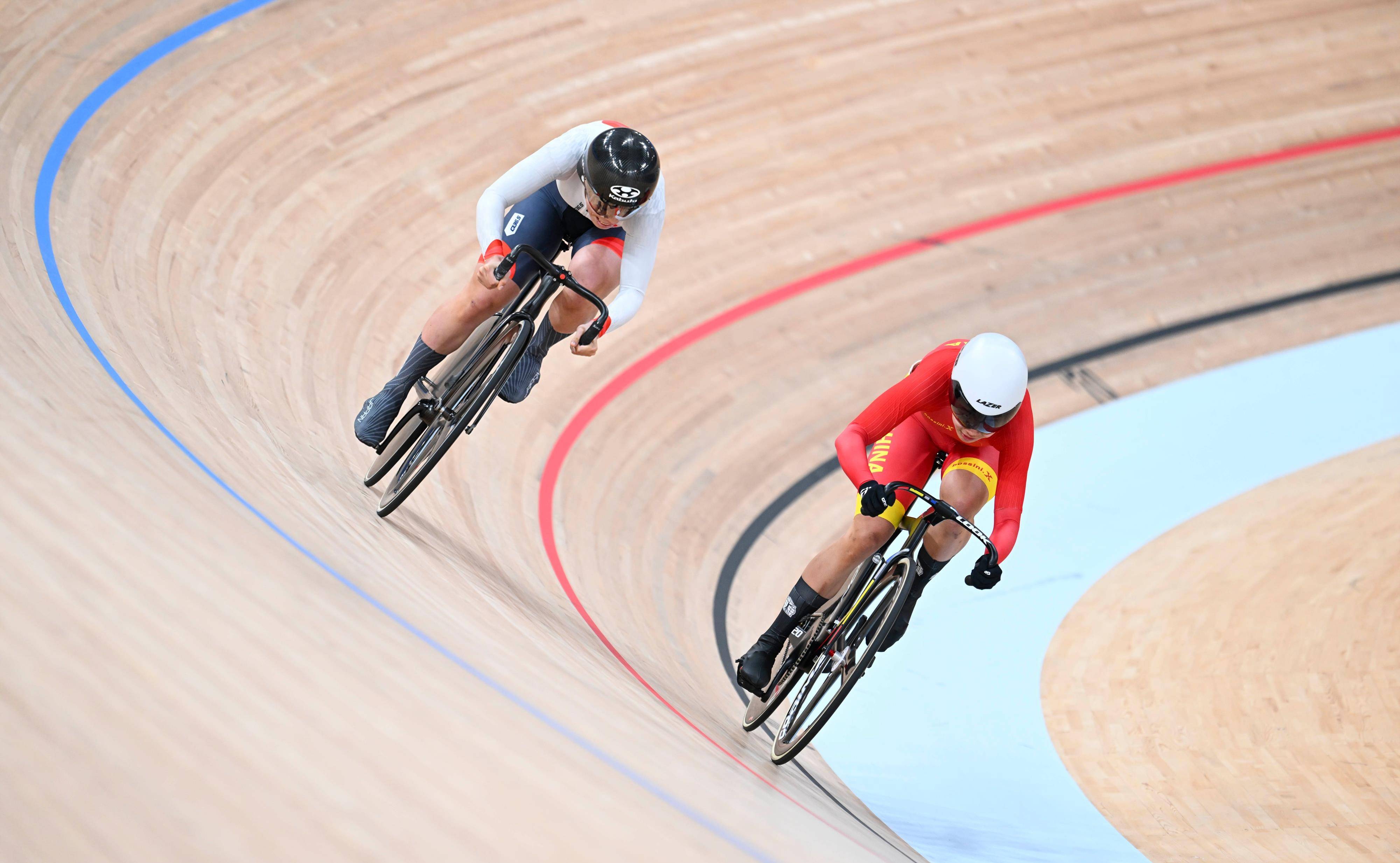 (杭州亚运会)场地自行车-女子争先赛赛况_新华社_选手_太田利