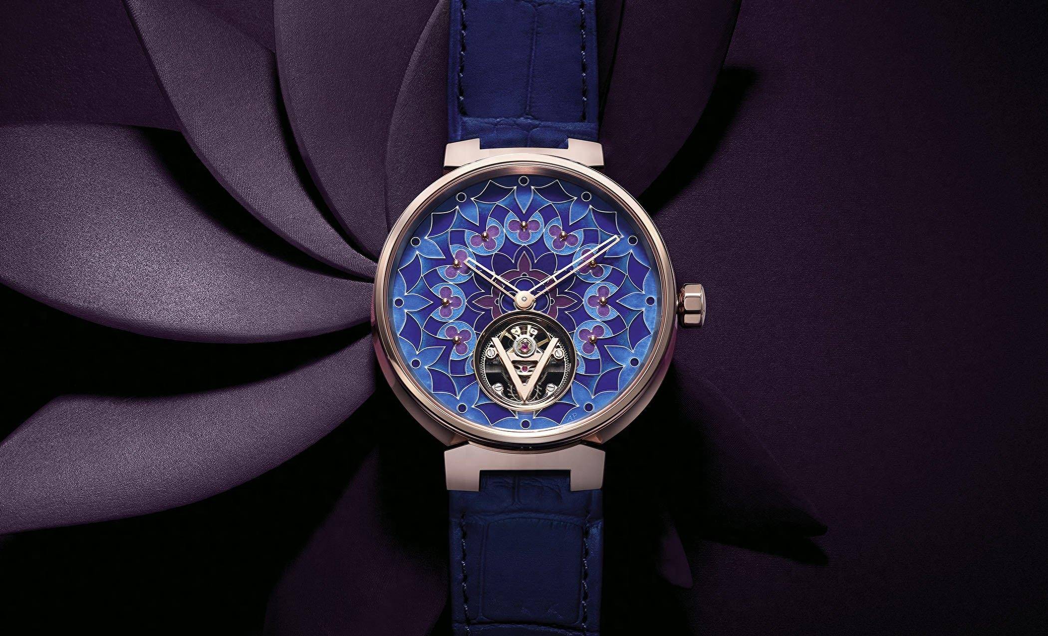 路易威登 tambour moon 飞行陀飞轮万花筒的迷人之美_表盘_珐琅_品牌