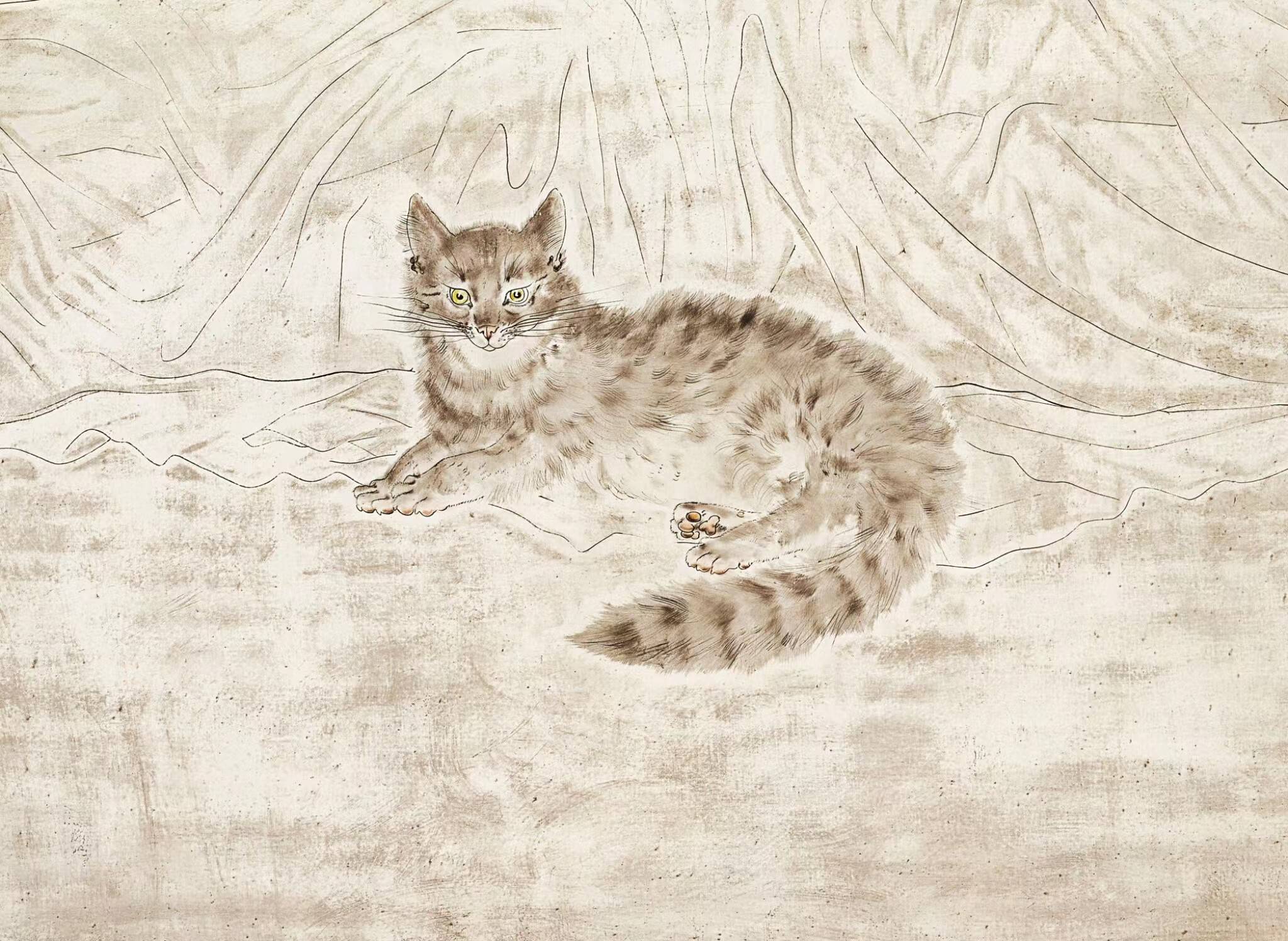 流拍了…差不多四千万港币买的藤田嗣治《裸女与猫》