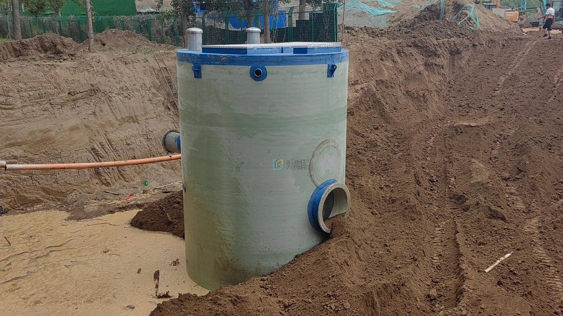 沉井一体化泵站_沉井式一体化雨水泵站_沉井内一体化泵站-港骐